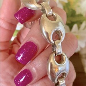 *SOLD* Vtg Sterling Marine Link Bracelet🌻